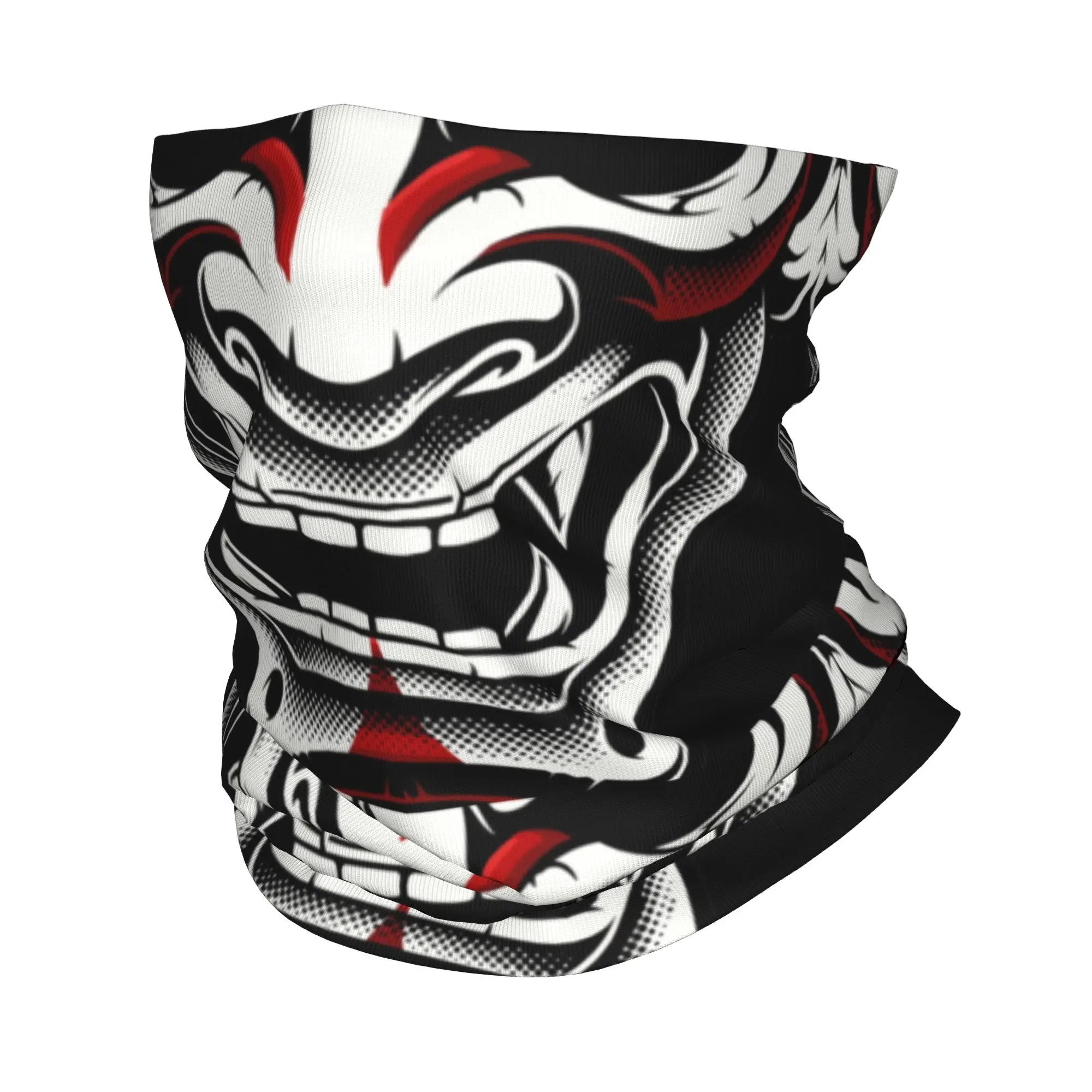 Neck Warmer Balaclava - New White Red Okami Kitsune Kabuki