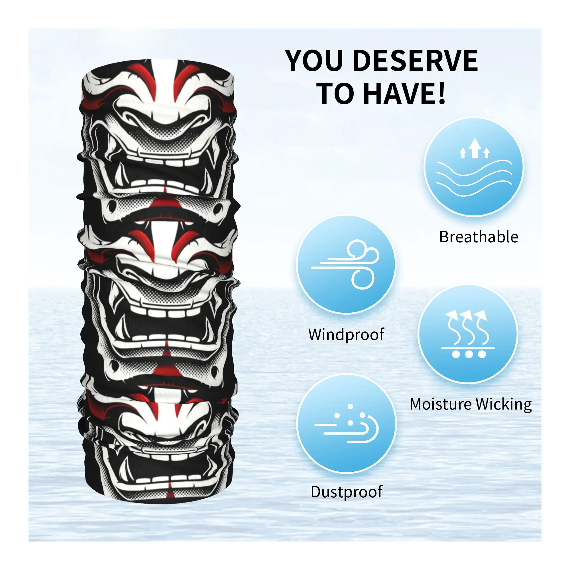 New White Red Okami Kitsune Ka - огляд і ціна Neck Warmer Balaclava