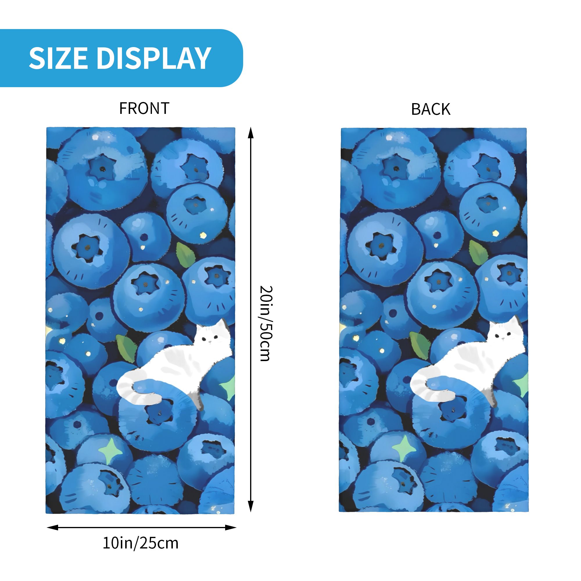 Fruit Print blueberry with whi - огляд і ціна Neck Warmer Balaclava